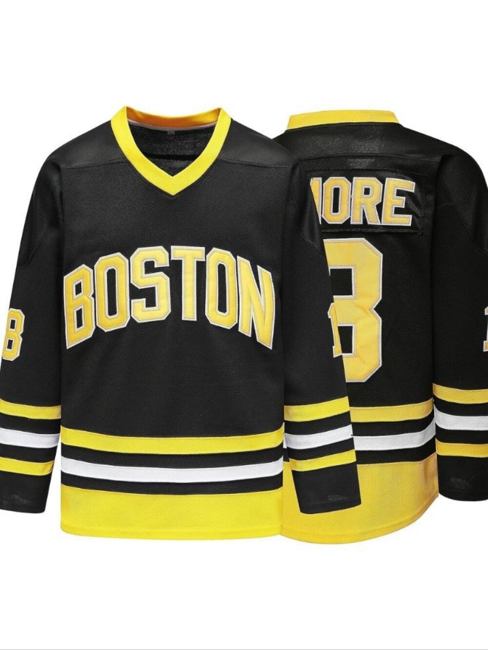 NEW Happy Gilmore Adam Sandler 18 Boston Stiched Hockey Jersey Shirt
